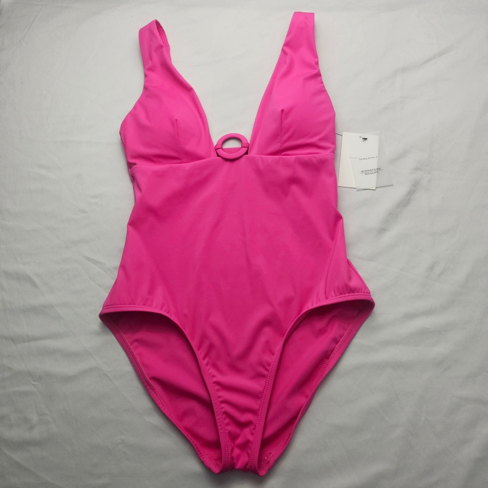 Alex Marie XS Swamed Pop Pink One Piece Swimsuit Romantic Rose NWT 1270